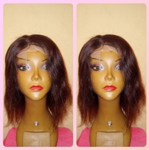 12" 100% human Brazilian straight hair wig side part unit